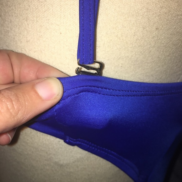 A Ché Blue Mesh Cut One Piece Bathing Suit NWT - Picture 6 of 8